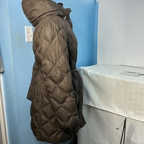 Eddie Bauer 700 Fill Premium Goose Down Parka Jacket Brown with Hood - Picture 5 of 9